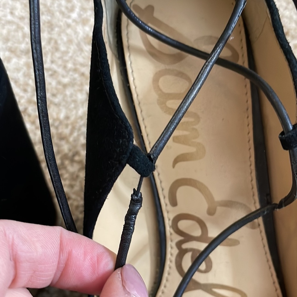 Black suede Sam Edelman wedges - Picture 6 of 6